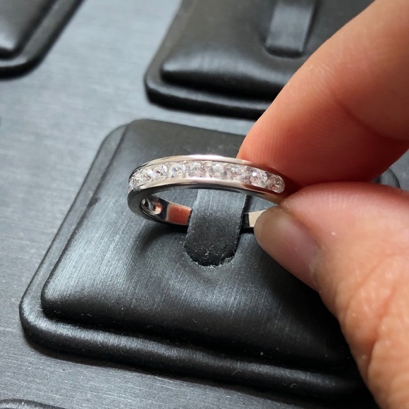 HOST PICK🏅 925 Sterling Silver Unisex CZ Eternity Band - Picture 7 of 13